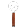 PRETYZOOM Dough Whisk Stainless Steel Whisk Wood Handle Bread Mixer