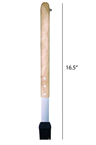 Jim Beam JB0140 Wooden Handle Silicone Head Basting Brush