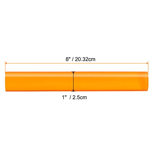 HARFINGTON Acrylic Clay Roller 8 Inch x 1 Inch Solid Non-Stick Plastic Round Tube Roller Polymer Clay Rod Fondant Rolling Pin for Shaping, Sculpting, Modeling DIY Crafts, Orange - color: Orange, size: 8 Inch x 1 Inch