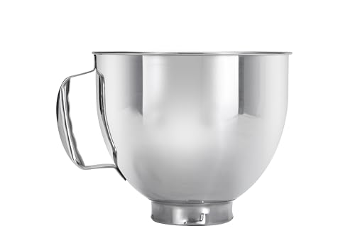 Stainless Steel Mixing Bowls for KitchenAid Stand Mixers - 304 Food-Grade Baking Accessories for Dough & Whipping Cream (4.5&5 Quart) - size: 4.5&5 Quart