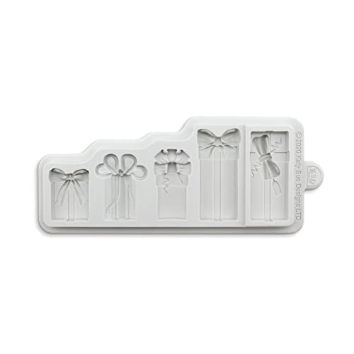 Katy Sue 'Presents' Silicone Mold for Cake Decorating & Crafts - size: Presents 55 to 33 mms tall