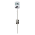 Taylor Programmable Digital Candy and Deep Fry Thermometer with Green Light Alert Display, Long Stem, and Adjustable Pan Clip, White - color: White