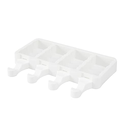 Pastry Tek 4 Cavities Popsicle Molds, 10 Rectangle Cakesicle Molds - Flexible, Freezable, White Silicone Cake Popsicle Molds, Easy Release, For Baking - Restaurantware - size: 10 Count, style: Rectangle