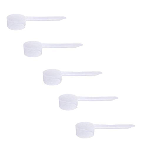 Plastic Measuring Scoop, 1 Tablespoon (14.8 cc | 1/2 Oz. | 14.8 mL) Long Handle Spoons for Powders, Granules, Coffee, Pet Food, Baking Supplies, Protein and Other Dry Goods, BPA Free (Set of 5) - size: 14.8 cc | 1 tablespoon | 1/2 fl oz. | 14.8 mL