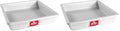 Fat Daddio's Anodized Aluminum Square Cake Pan, 10 x 2 Inch (Pack of 2) - size: 10 x 2 Inch (Pack of 2), style: 2" Depth