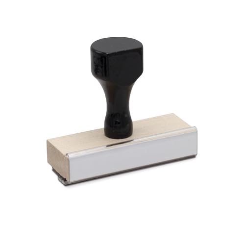 Infusion Traditional Wood Stamp with Black Wood Handle (1" x 3") - size: 1" x 3"