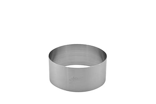 Ateco Round Cake Ring Dessert Mold, 1.75" High x 4" Diameter, Stainless Steel - size: 1.75" High x 4" Diameter