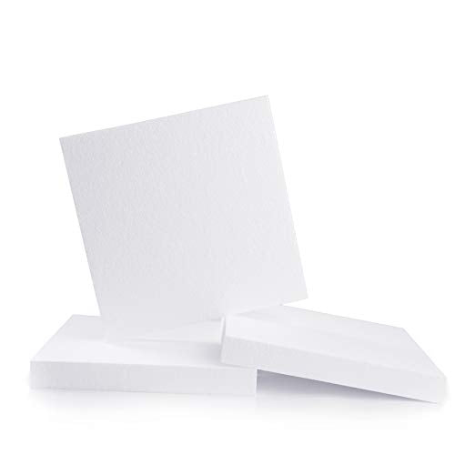 Silverlake 12x12x1.5 Craft Foam for Styrofoam Block Projects (3-Pack) - size: 12x12x1.5