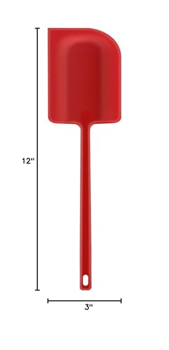 Large Silicone Spatula Wide Edge Rubber Spatula Scraper for Baking, Heat Resistant 600 ℉ Kitchen Big Spatulas for Baking Cooking, Mixing.