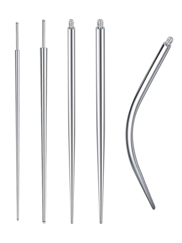 20g 16g 18g Piercing Taper Internal Threaded Piercing Taper Insertion Threader Tool Threadless Jewelry Changing Tool Horseshoe Nose Ring Labret Earring Studs Applicator Piercing Ball Grabber - color: B1- Insertion Threader Tool