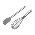 Farberware Pro Whisk and Spatula Set, Stainless Steel Handles with Heat Resistant Silicone Heads, 2-Piece Baking and Cooking Kitchen Utensils Set, Dishwasher Safe