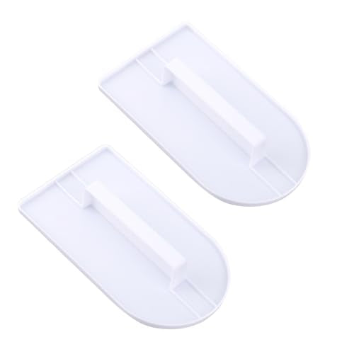 2pcs Fondant Smoother Tool, Professional Cake Scraper Smoother Plastic Icing Smoothing Paddle for Cake Decorating Sculpting Baking & Sugar Craft (White)