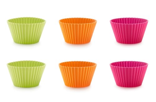 Lekue Big Muffin Cups, Multicolor, Set of 6 - size: Medium