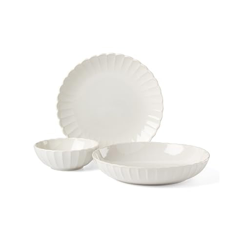 Lenox French Perle Scallop White Dinnerware Plate and Bowl Set, 12-Piece - color: White, style: 12-Piece Dinnerware Set (Bowls)