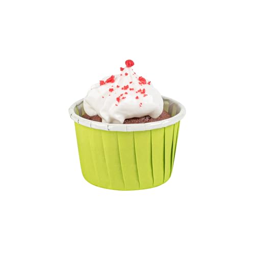 Restaurantware 2 oz Round Green Paper Eco Medium Baking Cup, 200 Pack - color: Eco Green, size: Medium