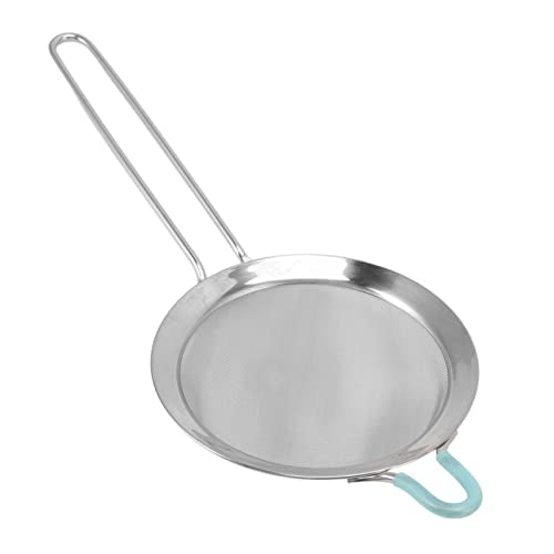 60 Mesh Fine Mesh Strainers, Stainless Steel Sieve Fine Mesh Strainer Handheld Flour Colander with Long Handle, Flour Sifter for Kitchen (20cm) - size: 20cm