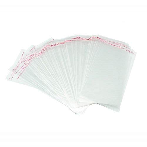 300pcs 3"x5" Clear Resealable Cellophane Bag Self Adhesive Seal - size: 3x5 Inch (Pack of 300)