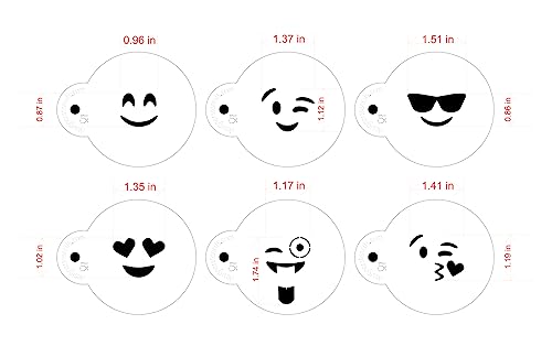Emojis Cookie Stencil Set C983 by Designer Stencils