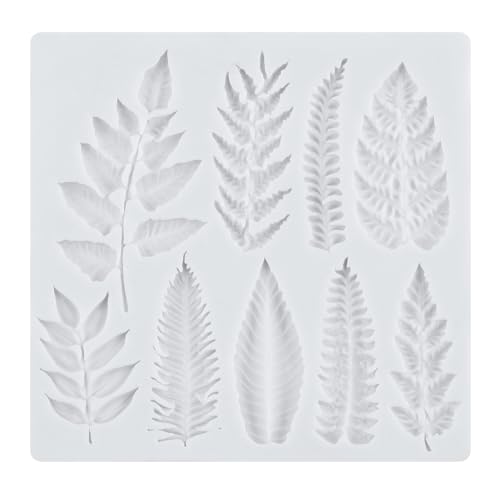 Tropical Leaf Silicone Mold Monstera Leaves Fondant Mold Set of 4 - color: Style B