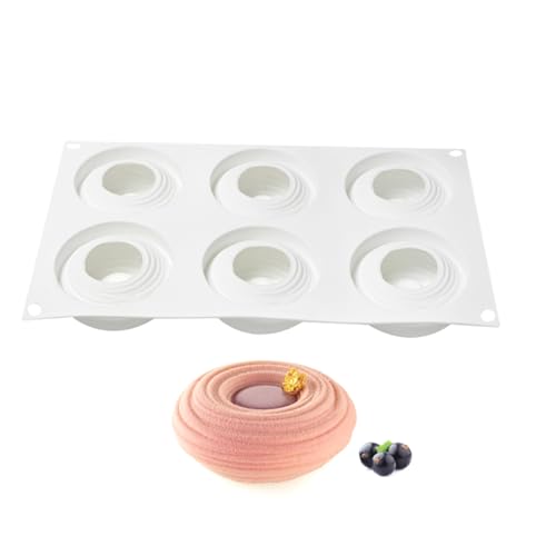 mostsom Silicone Molds for Baking Non-Stick Candy, Chocolate, Cookie, Mini Soap, Pudding, Jello, Muffin, Dog Treats Ideal for Cupcakes, Ice Cubes, and Jelly Mold (C_ Spiral Circles) - size: C_ Spiral Circles