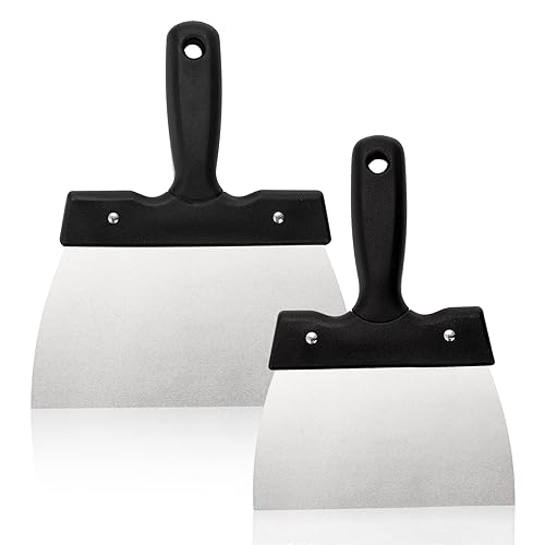 Peohud 2 Pack Coating Spatula for Chocolate, Stainless Steel Chocolate Scraper, Chocolates Thermostat Spatula for Smoothing Dough, Cake