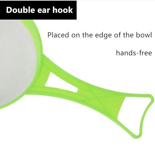 4 Pcs Flour Sifter for Baking, Flour Sieve Scoop Strainer, Manual Mesh Colander Baking Tool, Multifunctional Juice Filter with Long Handle, Random Colors