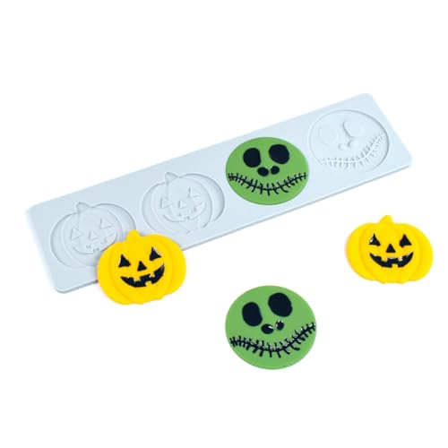 Silicone Lace Mold, Flexible Baking and Chocolate Decorating Mold,Pumpkin Skull Cake and Candy Mold for Handmade Desserts (H_ Pumpkin) - size: H_ Pumpkin