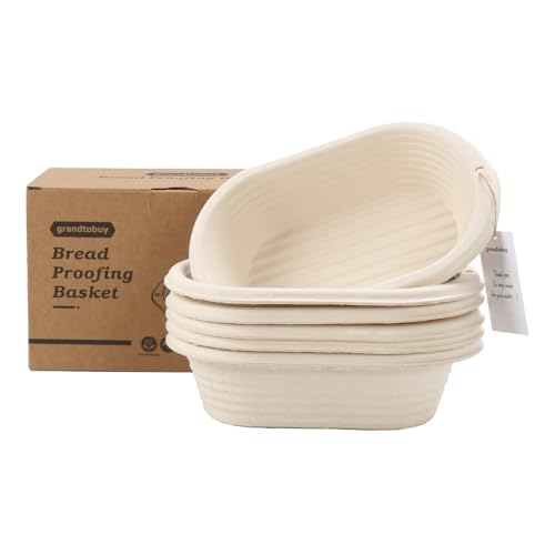 10" Oval Pulp Bread Proofing Basket 6-Pack + 30 Liners Sourdough Banneton - size: 6pcs 10inch Oval
