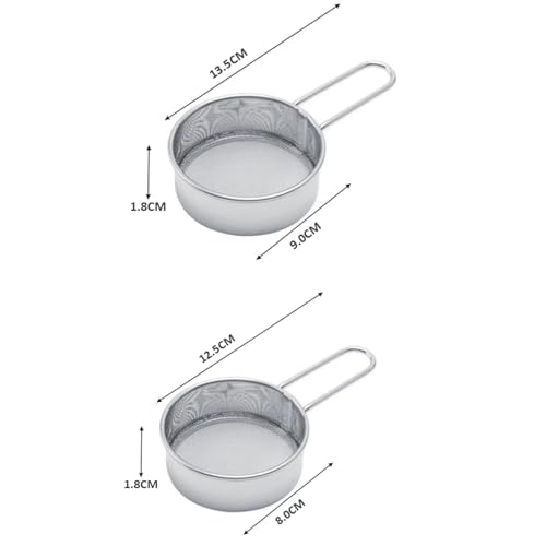 Two-piece mini baking sieve set, 40-mesh tea strainer mini tea filter