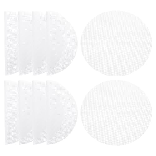 uxcell 15 Pcs 7.5 Inch Non-Stick Silicone Steamer Liners Mesh Mat, Reusable Round Steamer Mesh Pastry Dumplings Pad Mat, White - size: 7.5 inch