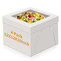 WINKIO Cake Boxes 12 inch, Cake Carrier Holder, Storage Transport Container - size: 12×12×10