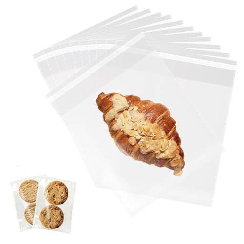 Clear Resealable Cellophane Bags 6 X 6 Inch Self Sealing Cellophane Bags, 200Pcs Cookie Bag with Seal Packaging Treat Bag for Wrapping Bread, Soaps, Candies and Party Favors - size: 6x6 Inch (Pack of 200)