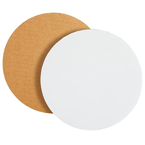 Juvale 6 Inch Round Cake Board - Cake Boards 6 Inch for Display - Disposable Tray Base for Easy Cleanup - Versatile Cardboard Circles for Crafts - 12 Pack, White