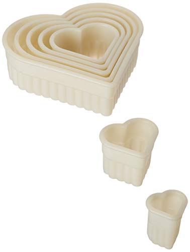 Mercer Culinary 7-Piece Heart Fluted Nylon Cutter Set - style: Heart Fluted