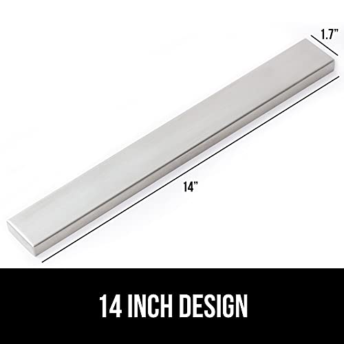 GORILLA GRIP 304 Stainless Steel Magnetic Knife Holder Strip, 14 Inch - size: 14 Inch