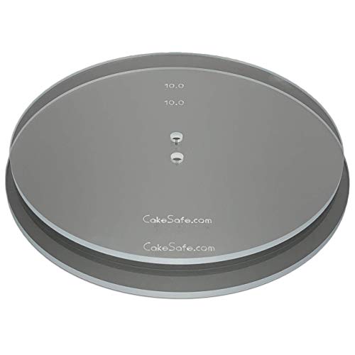 CAKESAFE – 2-10” Clear ¼” Acrylic Disks – Perfect Icing Tool to Smooth the Buttercream on Your Cakes - size: 10" Disks