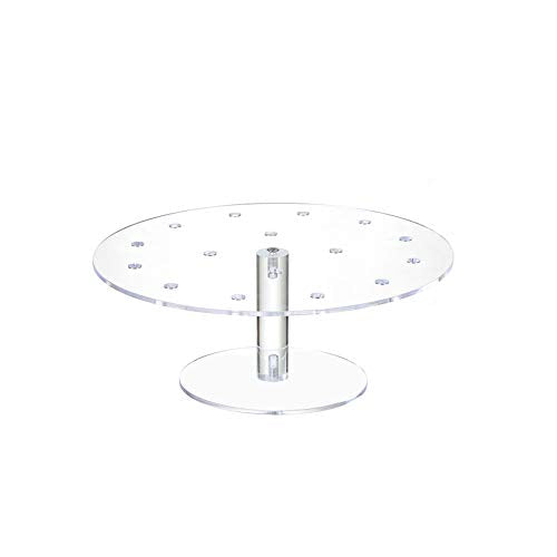 Clear Round Acrylic 16 Holes Push Pop Cake Stand for Party, Wedding, Bakery (9.44'' of Diameter)