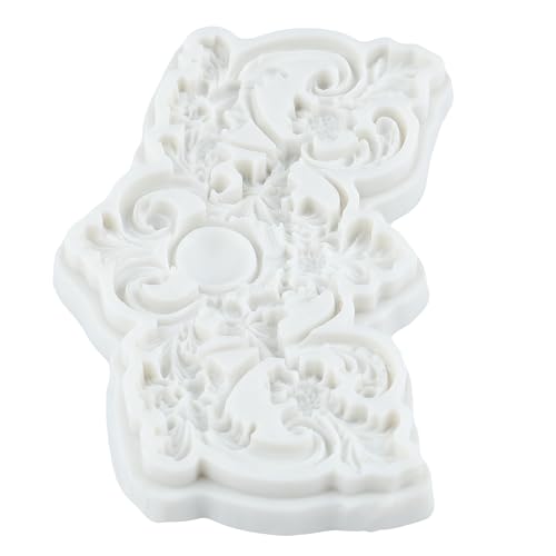 Baroque Scroll Fondant Mold Flower Relief Silicone Molds