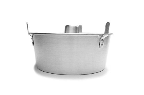 Fox Run Angel Food Cake Pan, Removable Bottom Aluminum 9.75" Reinforced Pan - color: Silver