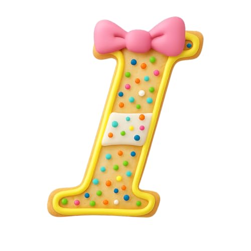 Mighty Gadget Fancy Cursive Letter A to Z Cookie Cutter - 4" Tall Alphabet Baking Mold (Random Color) (I) - color: I