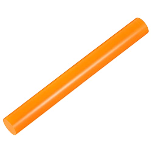 HARFINGTON Acrylic Clay Roller 9 Inch x 1 Inch Solid Non-Stick Plastic Round Tube Roller Polymer Clay Rod Fondant Rolling Pin for Shaping, Sculpting, Modeling DIY Crafts, Orange - color: Orange, size: 9 Inch x 1 Inch