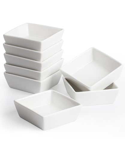 BTaT- Ramekins, Square, 4 oz, Set of 8, Oven Safe Ramekins - style: 4 oz, 8 Pack