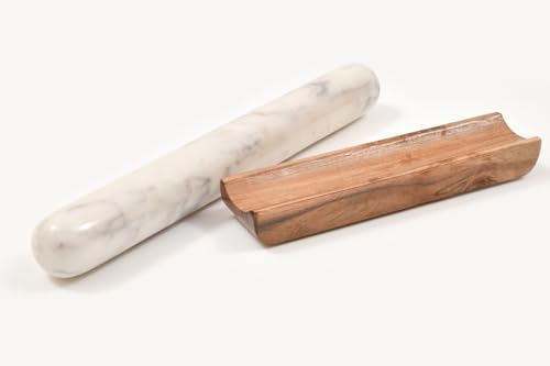 Marble Rolling Pin on Wood Base by Verve CULTURE