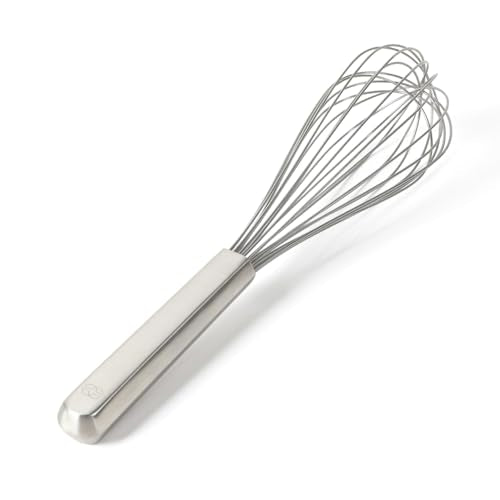 Calphalon Prime Balloon Whisk, 12-Inch Kitchen Egg Beater, Stainless Steel Cooking Whisk Heavy-Gauge for Mixing and Aerating, Weighted Handle for Control - size: 12-Inch (Pack of 1)