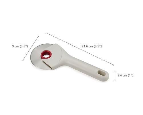 Joseph Joseph Ringo Easy Clean Pizza Wheel Cutter Slicer, Stainless Steel blade, Dishwasher safe
