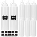 DHSBTLS 32 oz Plastic Squeeze Bottles with Tethered Caps, 8 Pack - color: 32oz-8 Pack