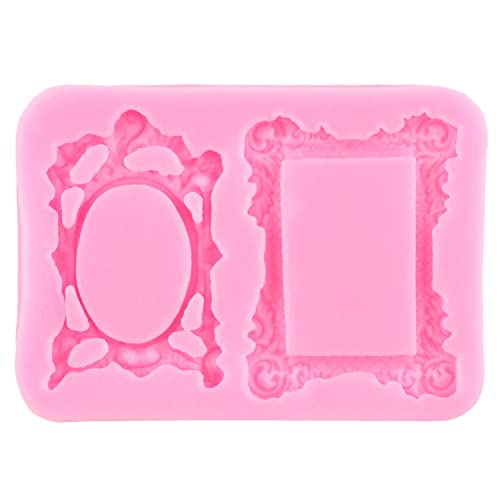 Mujiang Picture Frames Silicone Mold Photo Frame Fondant Molds Set Of 4 - color: Style C