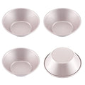 CHEFMADE Mini Pudding Pan Set, 3-Inch 4Pcs Non-Stick Egg Tart Mold Round Mini Cake and Loaf Bakeware for Oven and Instant Pot Baking (Champagne Gold) - size: 07 - 3" Mini Pie 4Pcs