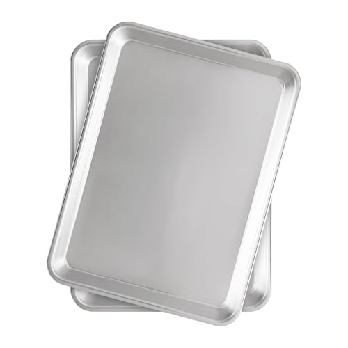 Fat Daddio's Natural Aluminum Quarter Sheet Pan, 2-Pack - size: Quarter (9 x 13 Inch), style: 2-Pack