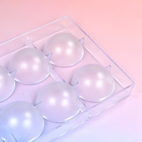 Semi-Sphere Chocolate Mold Polycarbonate Hemisphere Mold for Chocolate Making, Candy, Baking, Ice Cube, Soap 2.36inch Diameter (D_Semi-Circle) - size: D_Semi-Circle